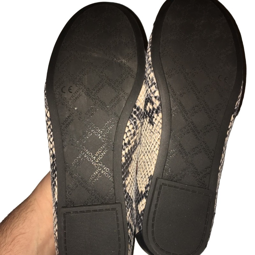 Vionic Minna Ballet Flat Black Snake Python Anima… - image 6